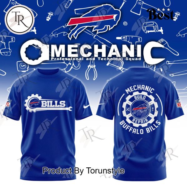 Buffalo Bills x Mechanic Day Build Repair 2025 T-Shirt, Hoodie