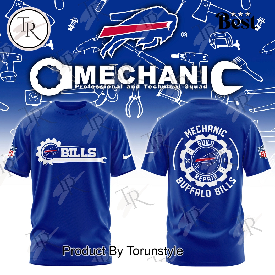 Buffalo Bills x Mechanic Day Build Repair 2025 T-Shirt, Hoodie Buffalo Bills x Mechanic Day Build Repair 2025 T-Shirt, Hoodie