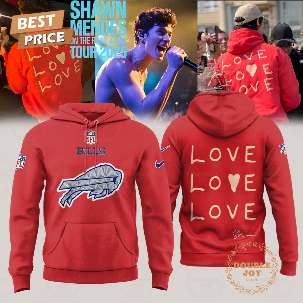 Buffalo Bills x Shawn Mendes Tour 2025 On The Road Again Hoodie Buffalo Bills x Shawn Mendes Tour 2025 On The Road Again Hoodie