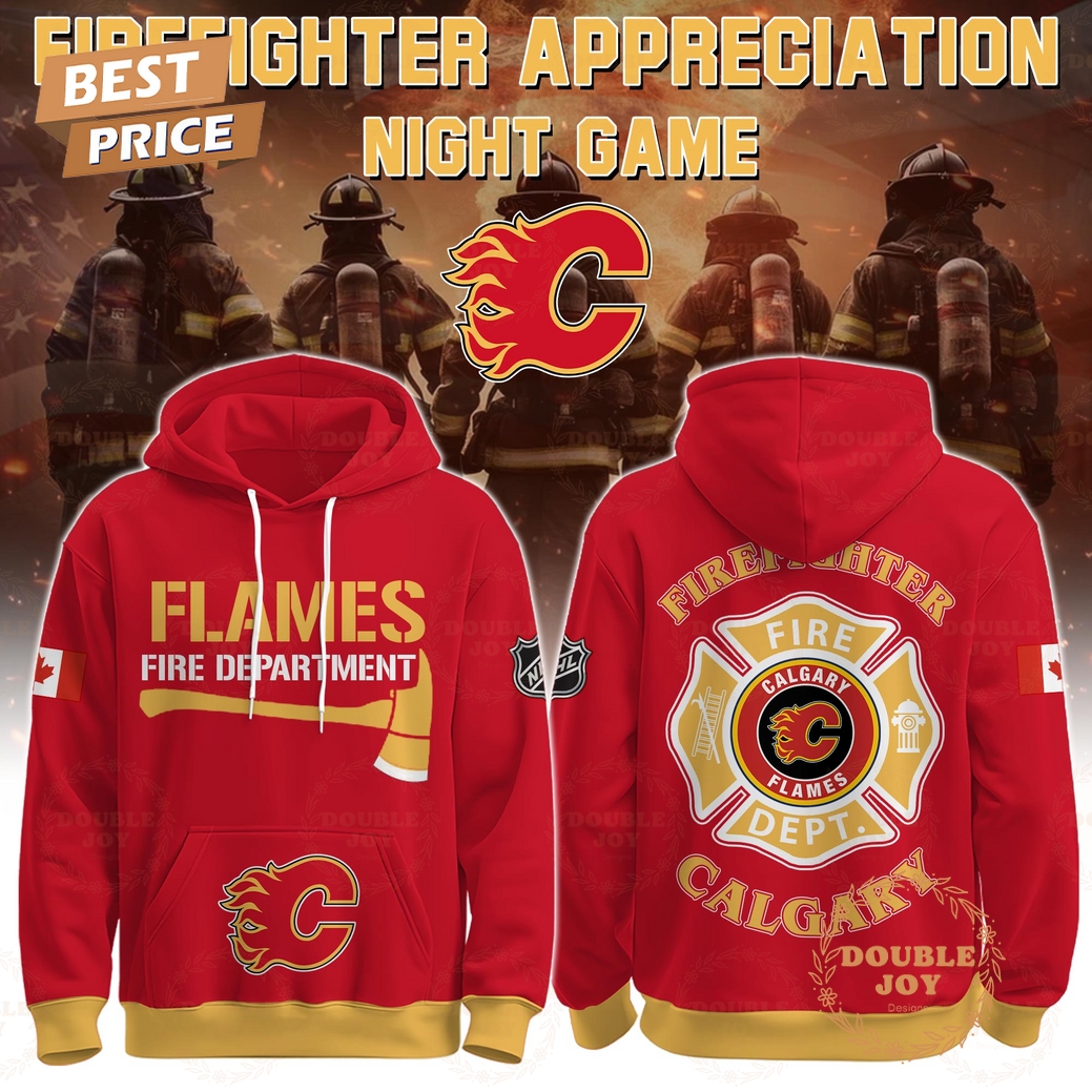 Calgary Flames x Firefighter Appreciation Night Game 2025 Hoodie Calgary Flames x Firefighter Appreciation Night Game 2025 Hoodie