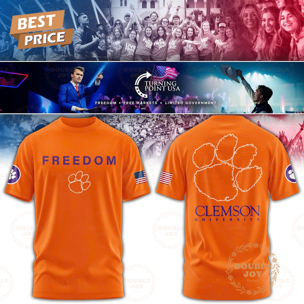 Clemson Tigers x Turning Point USA Freedom 2025 T-Shirt, Hoodie Clemson Tigers x Turning Point USA Freedom 2025 T-Shirt, Hoodie