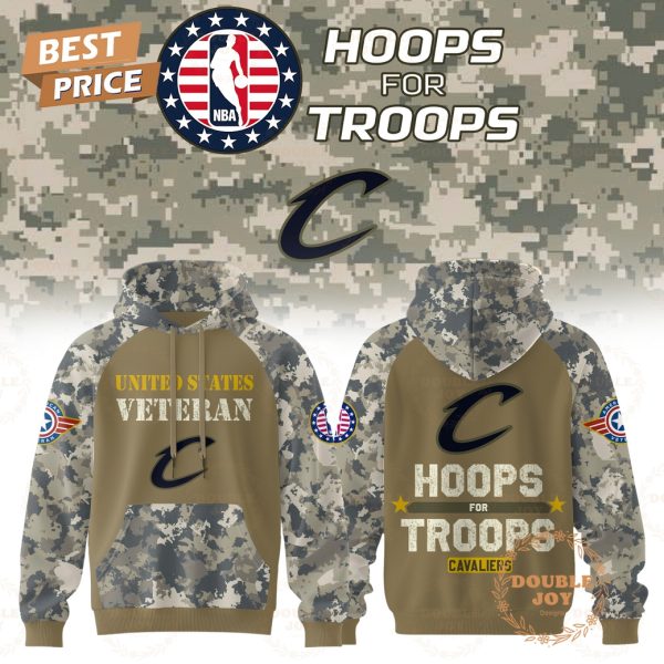 Cleveland Cavaliers NBA x Hoops For Troops 2025 Hoodie