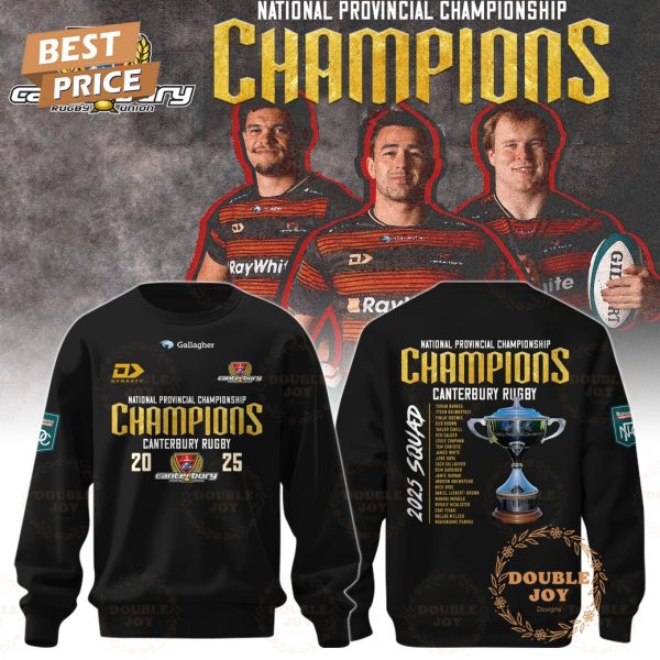Canterbury Rugby NPC Champions 2025 T-Shirt, Hoodie