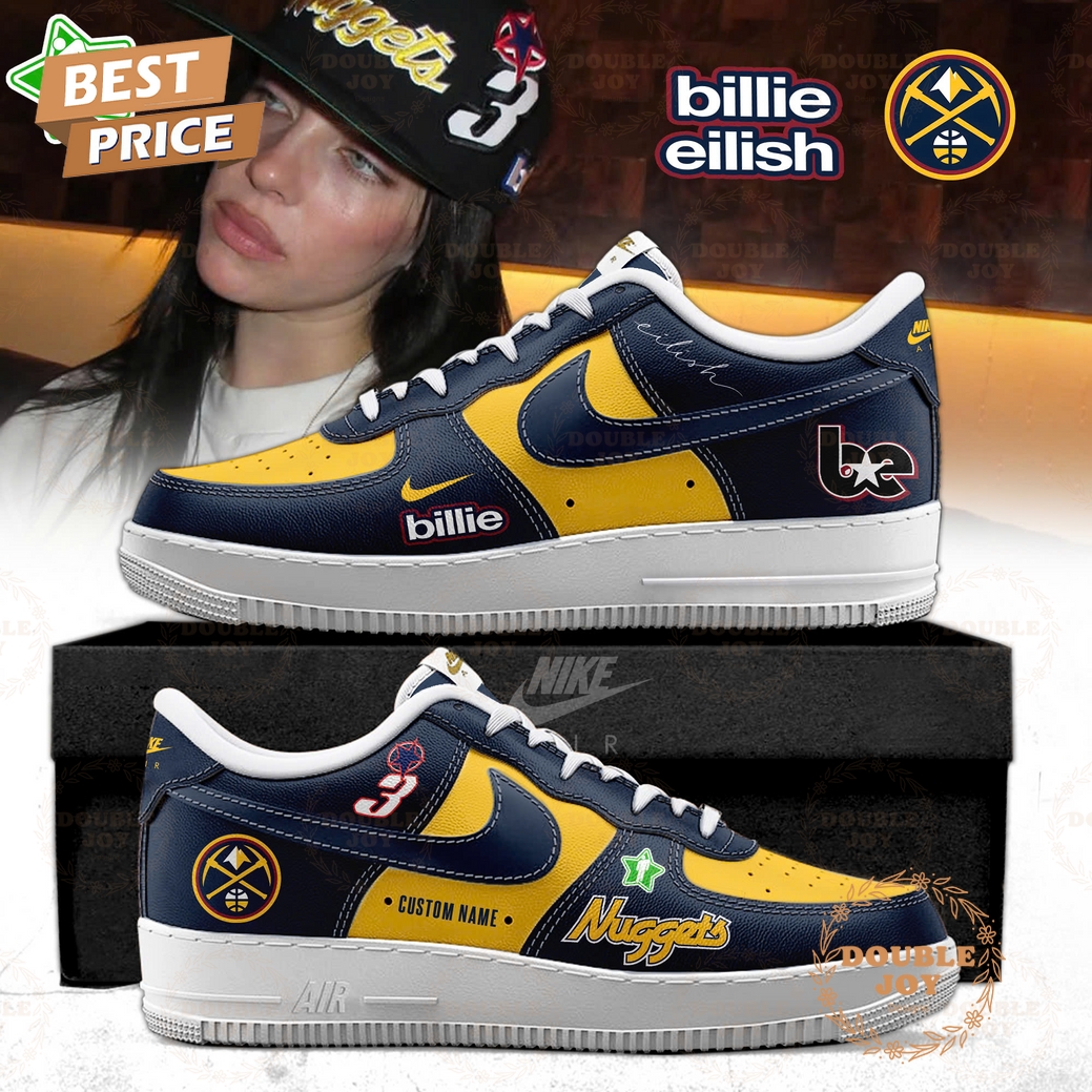 Denver Nuggets x Billie Eilish 2025 Custom Name Air Force 1 Sneakers Denver Nuggets x Billie Eilish 2025 Custom Name Air Force 1 Sneakers