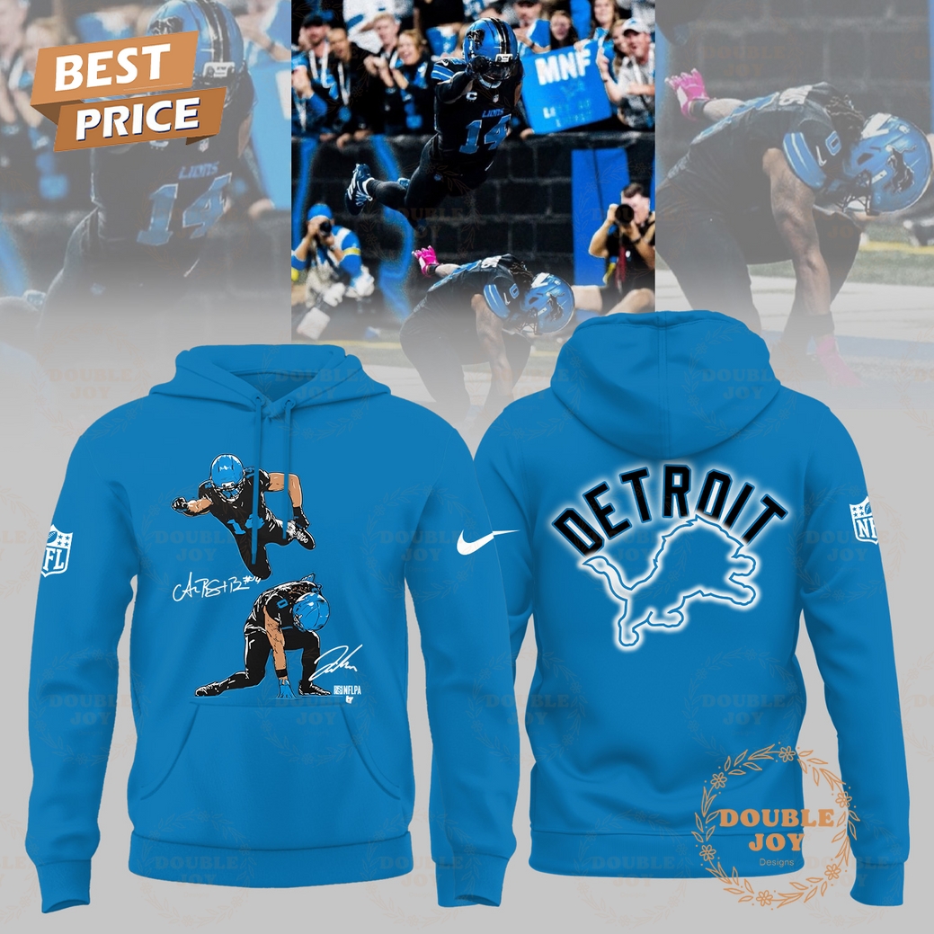 Detroit Lions 2025 SuperBrown & SpiderGibbs Hoodie Detroit Lions 2025 SuperBrown & SpiderGibbs Hoodie