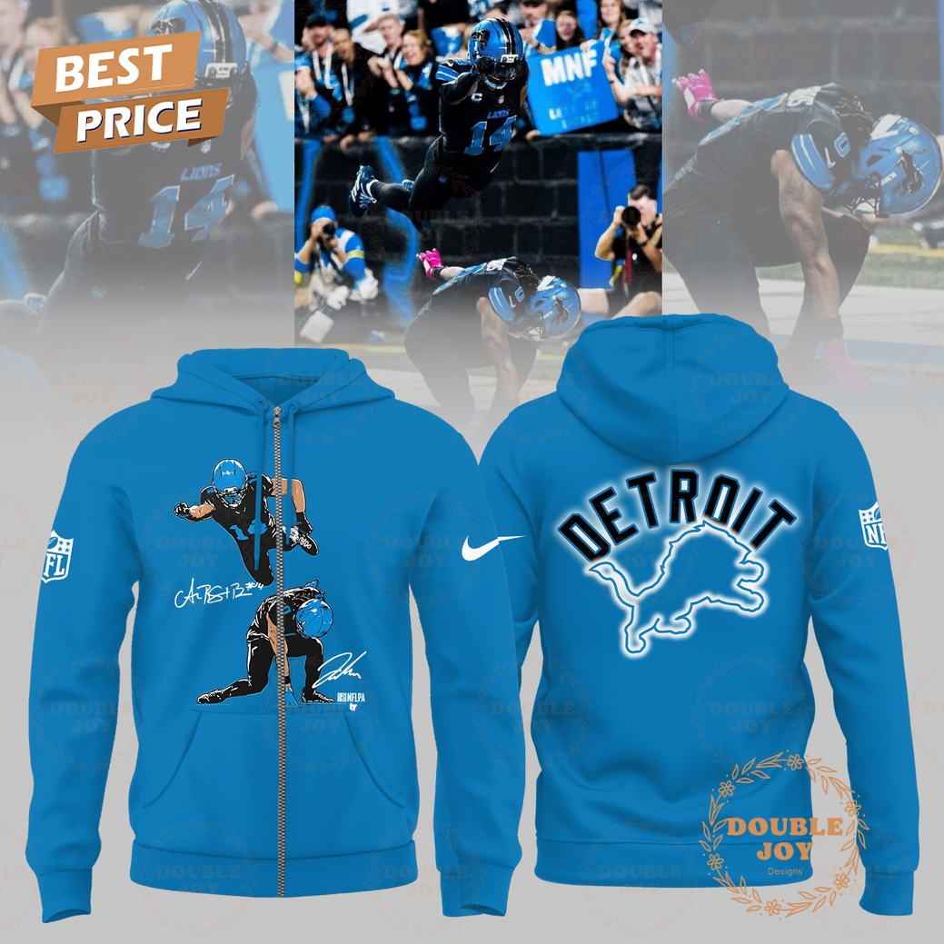 Detroit Lions 2025 SuperBrown & SpiderGibbs Hoodie Detroit Lions 2025 SuperBrown & SpiderGibbs Hoodie
