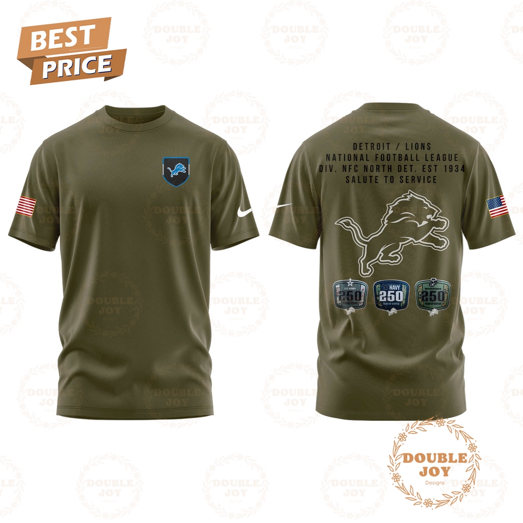 Detroit Lions x 250th Birthday Salute To Service 2025 Hoodie Detroit Lions x 250th Birthday Salute To Service 2025 Hoodie
