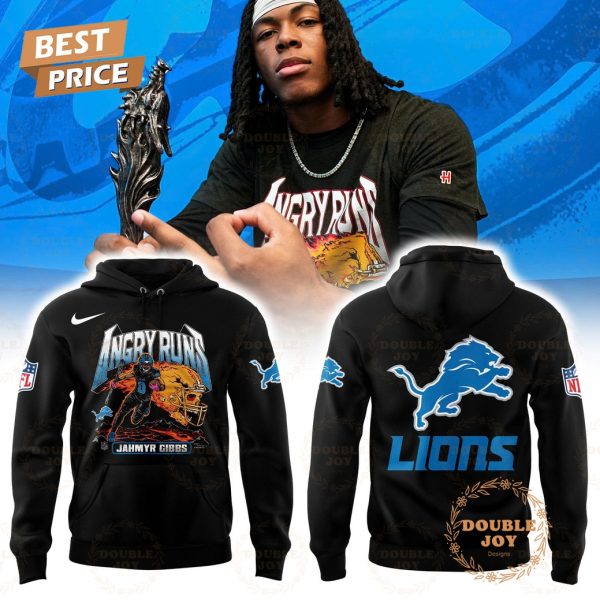 Detroit Lions x Jahmyr Gibbs ANGRY RUNS 2025 Hoodie