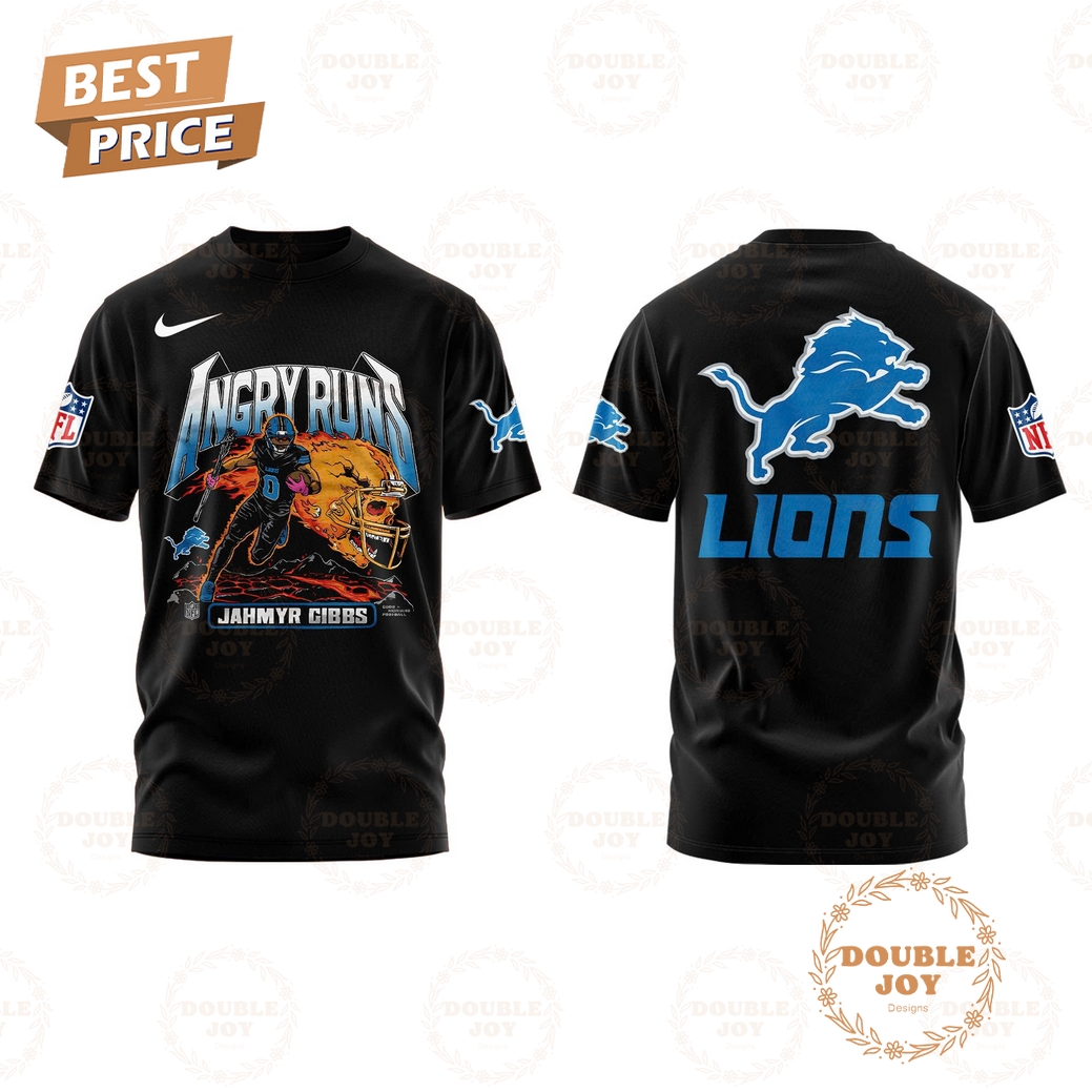 Detroit Lions x Jahmyr Gibbs ANGRY RUNS 2025 Hoodie Detroit Lions x Jahmyr Gibbs ANGRY RUNS 2025 Hoodie