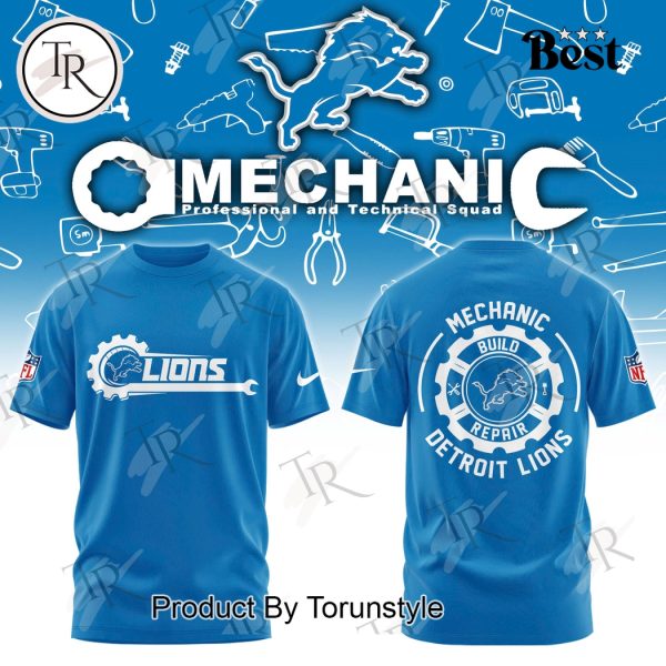 Detroit Lions x Mechanic Day Build Repair 2025 T-Shirt, Hoodie