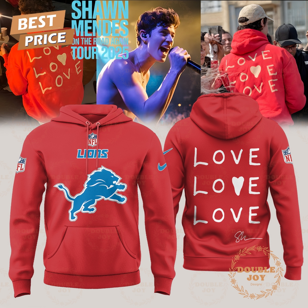 Detroit Lions x Shawn Mendes Tour 2025 On The Road Again Hoodie Detroit Lions x Shawn Mendes Tour 2025 On The Road Again Hoodie