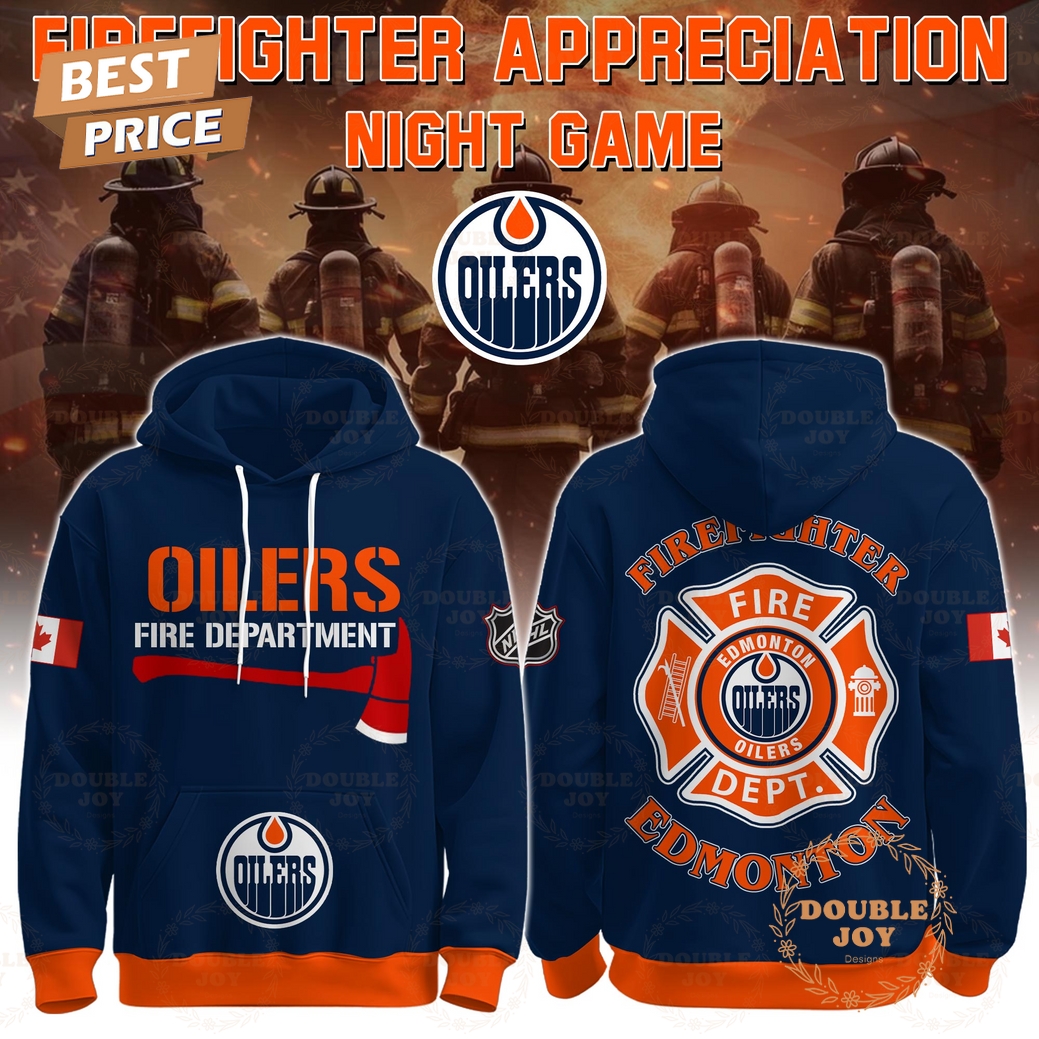Edmonton Oilers x Firefighter Appreciation Night Game 2025 Hoodie Edmonton Oilers x Firefighter Appreciation Night Game 2025 Hoodie