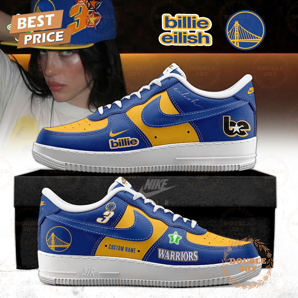 Golden State Warriors x Billie Eilish 2025 Custom Name Air Force 1 Sneakers Golden State Warriors x Billie Eilish 2025 Custom Name Air Force 1 Sneakers