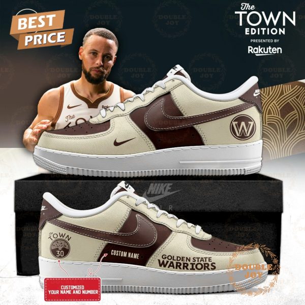 Golden State Warriors x The Town Edition By Rakuten 2025 Custom Name And Number Air Force 1 Sneakers