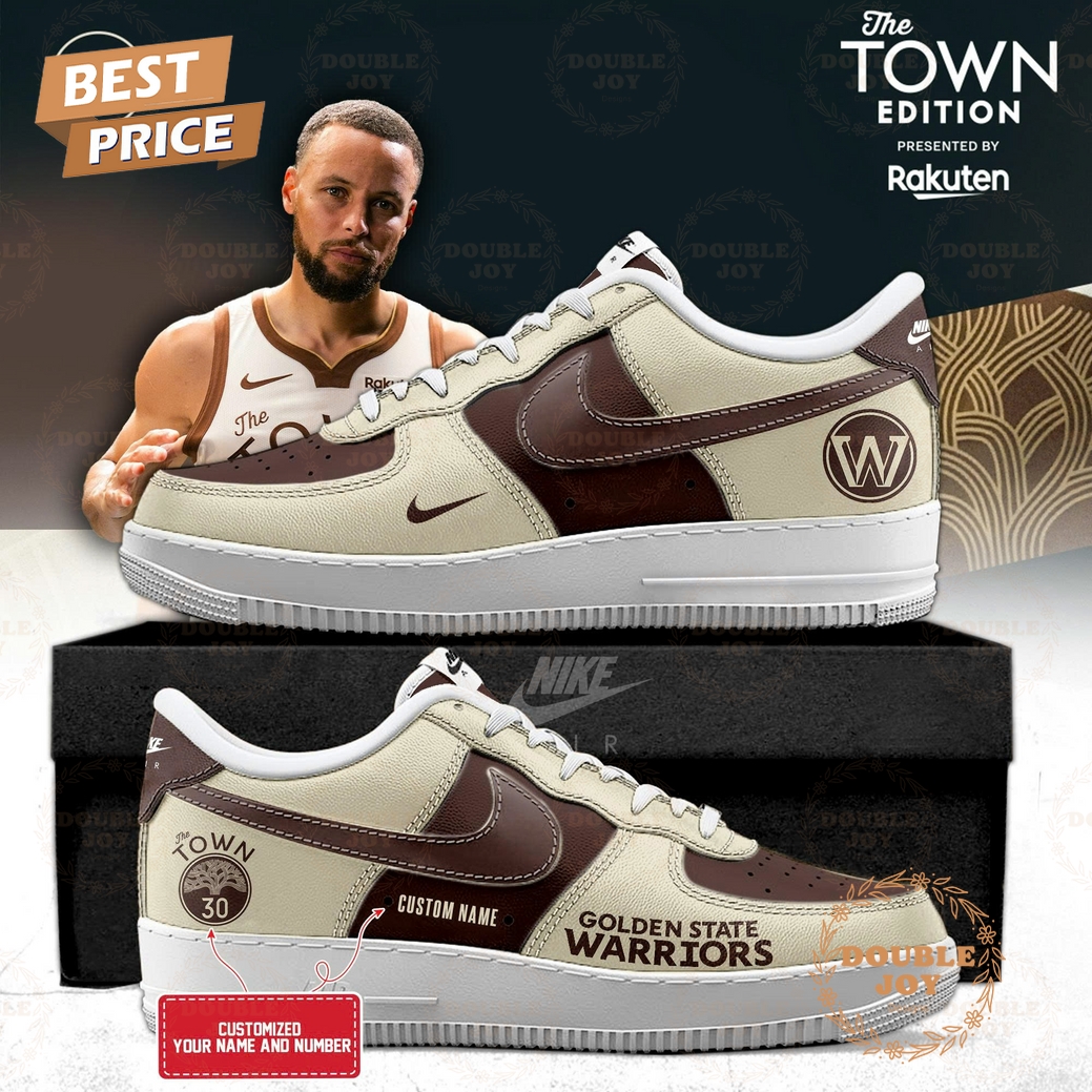 Golden State Warriors x The Town Edition By Rakuten 2025 Custom Name And Number Air Force 1 Sneakers Golden State Warriors x The Town Edition By Rakuten 2025 Custom Name And Number Air Force 1 Sneakers