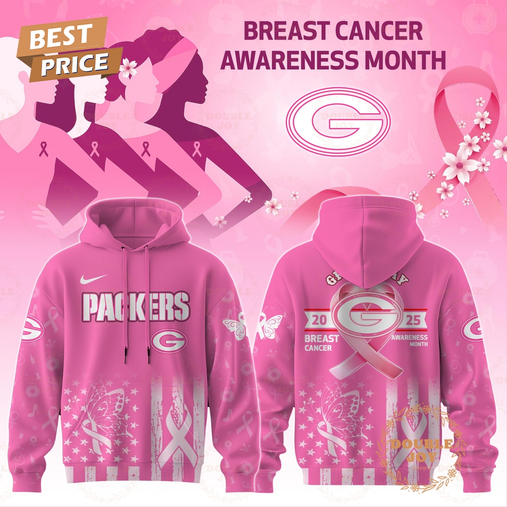 Green Bay Packers x Breast Cancer Awareness Month 2025 Hoodie Green Bay Packers x Breast Cancer Awareness Month 2025 Hoodie