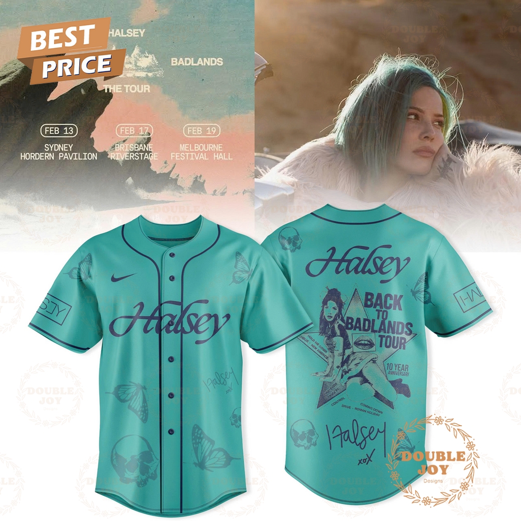 Halsey x Tour 2025 Back To Badlands Baseball Jersey Halsey x Tour 2025 Back To Badlands Baseball Jersey