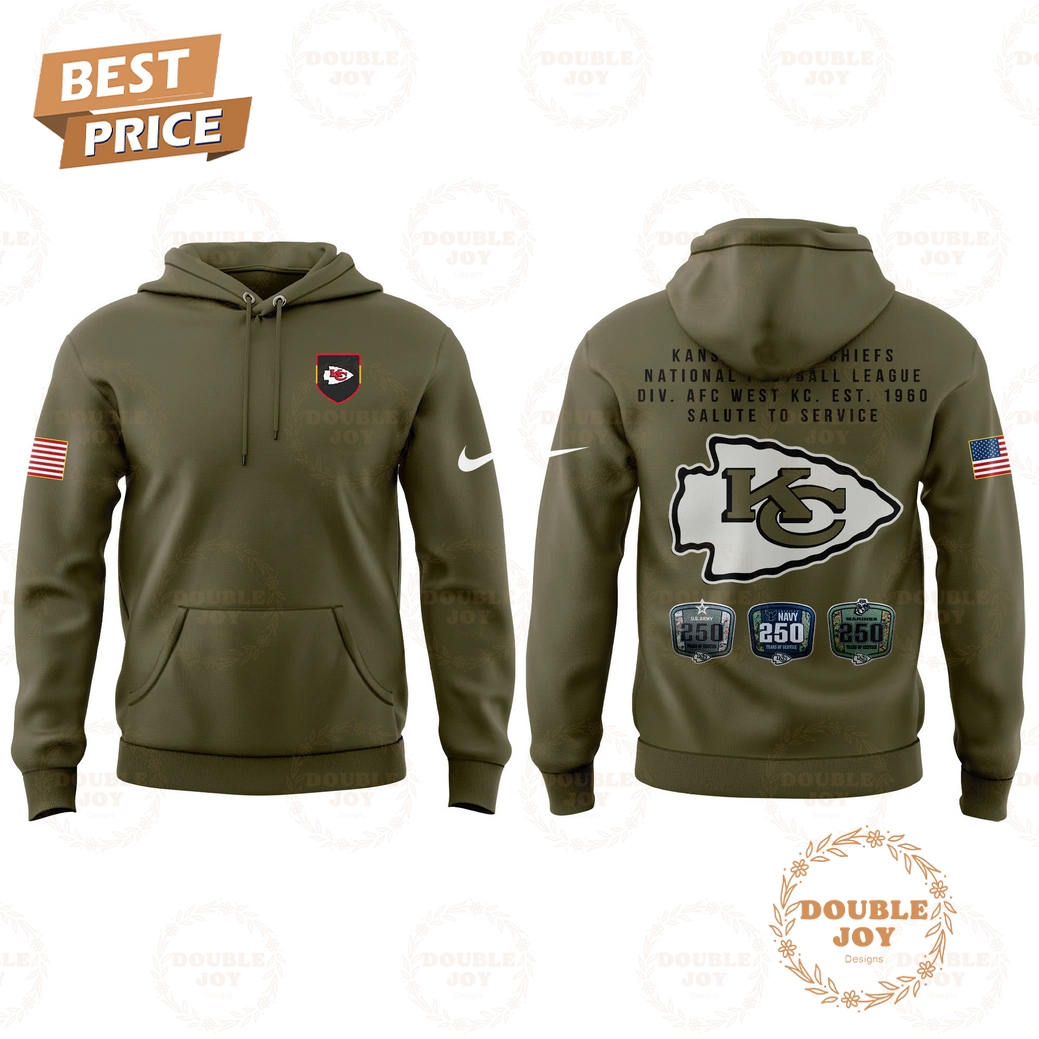 Kansas City Chiefs x 250th Birthday Salute To Service 2025 Hoodie Kansas City Chiefs x 250th Birthday Salute To Service 2025 Hoodie