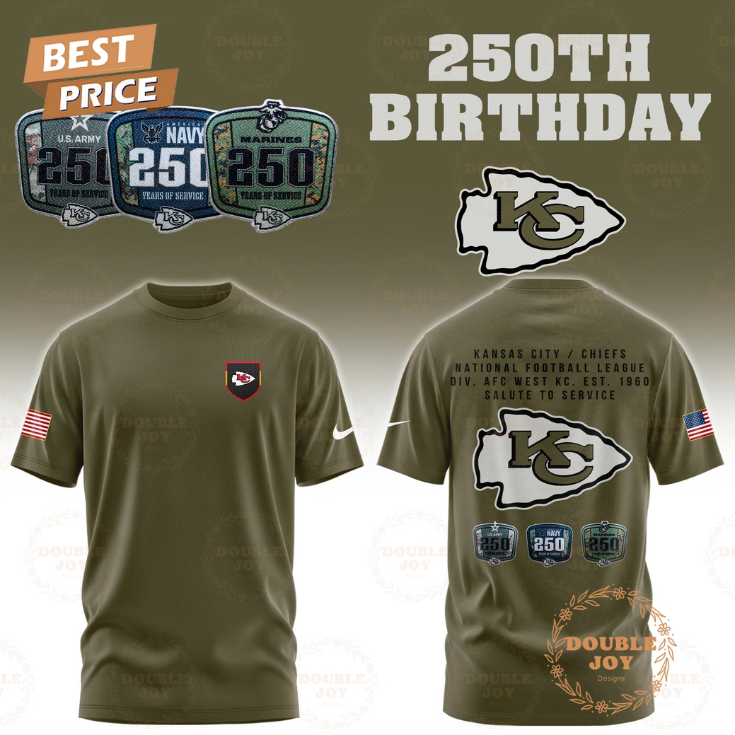 Kansas City Chiefs x 250th Birthday Salute To Service 2025 Hoodie Kansas City Chiefs x 250th Birthday Salute To Service 2025 Hoodie