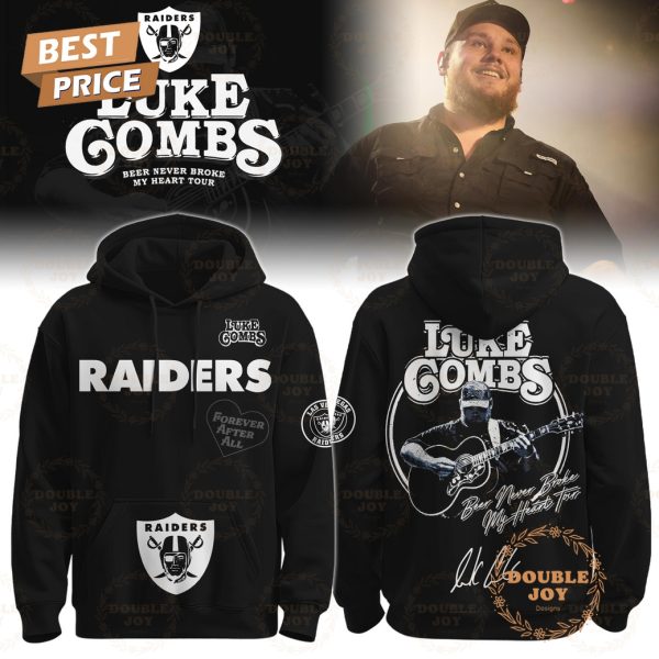 Las Vegas Raiders x Luke Combs Tour 2025 Beer Never Broke My Heart Hoodie
