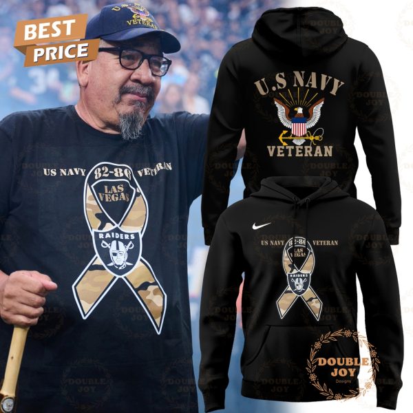 Las Vegas Raiders x U.S. Navy 82-86 Veteran 2025 Hoodie