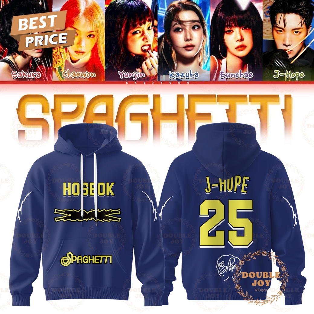 LE SSERAFIM Ft J-HOPE Spaghetti Number 25 J-HOPE 2025 Hoodie LE SSERAFIM Ft J-HOPE Spaghetti Number 25 J-HOPE 2025 Hoodie