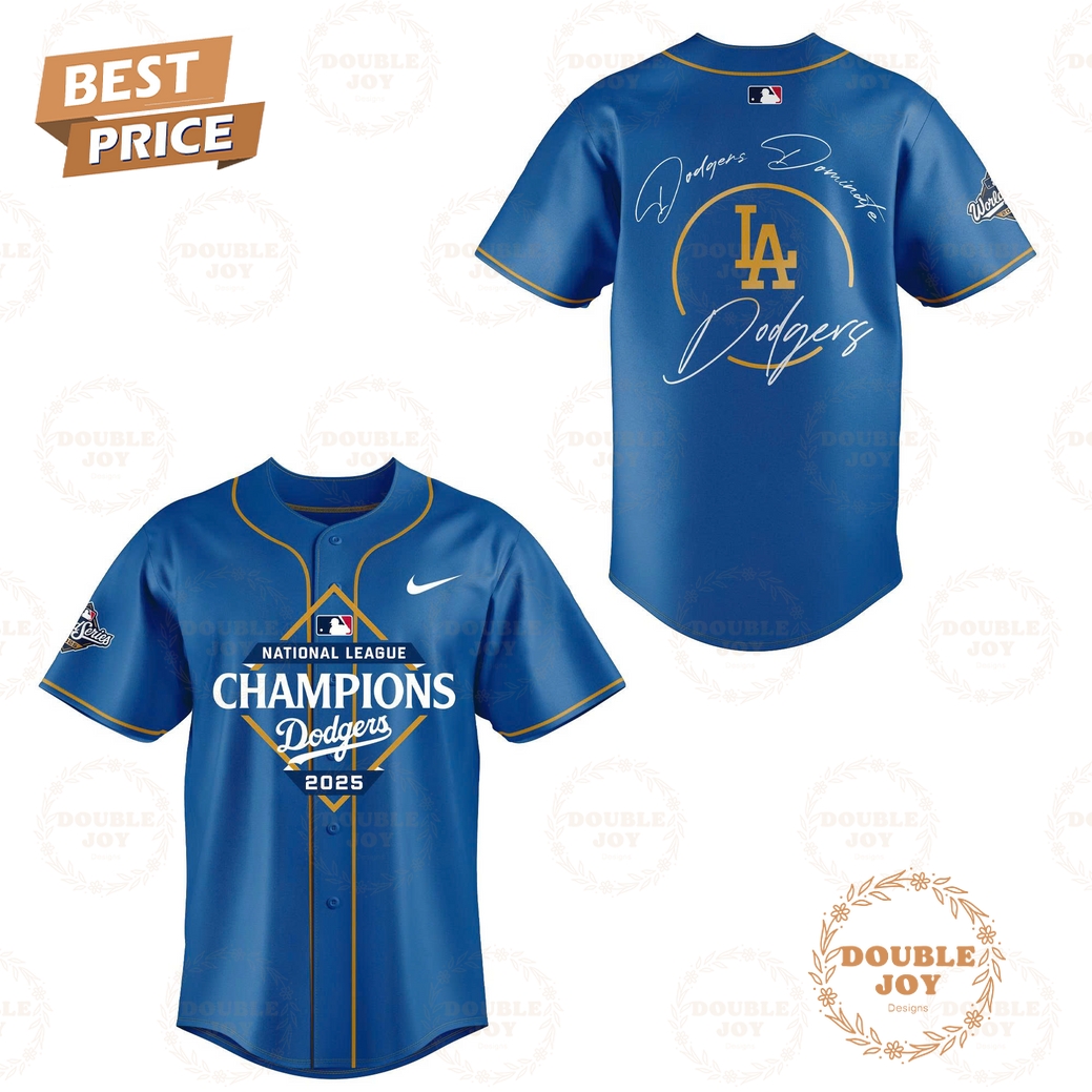 Los Angeles Dodgers LA x National League Champions 2025 Baseball Jersey Los Angeles Dodgers LA x National League Champions 2025 Baseball Jersey