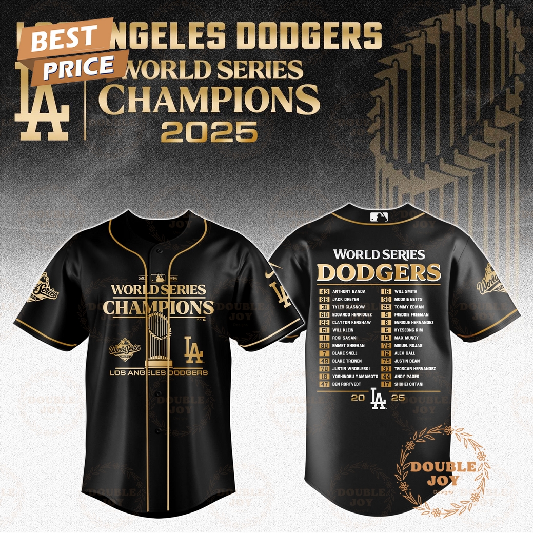 Los Angeles Dodgers x World Series Champions 2025 Baseball Jersey Los Angeles Dodgers x World Series Champions 2025 Baseball Jersey