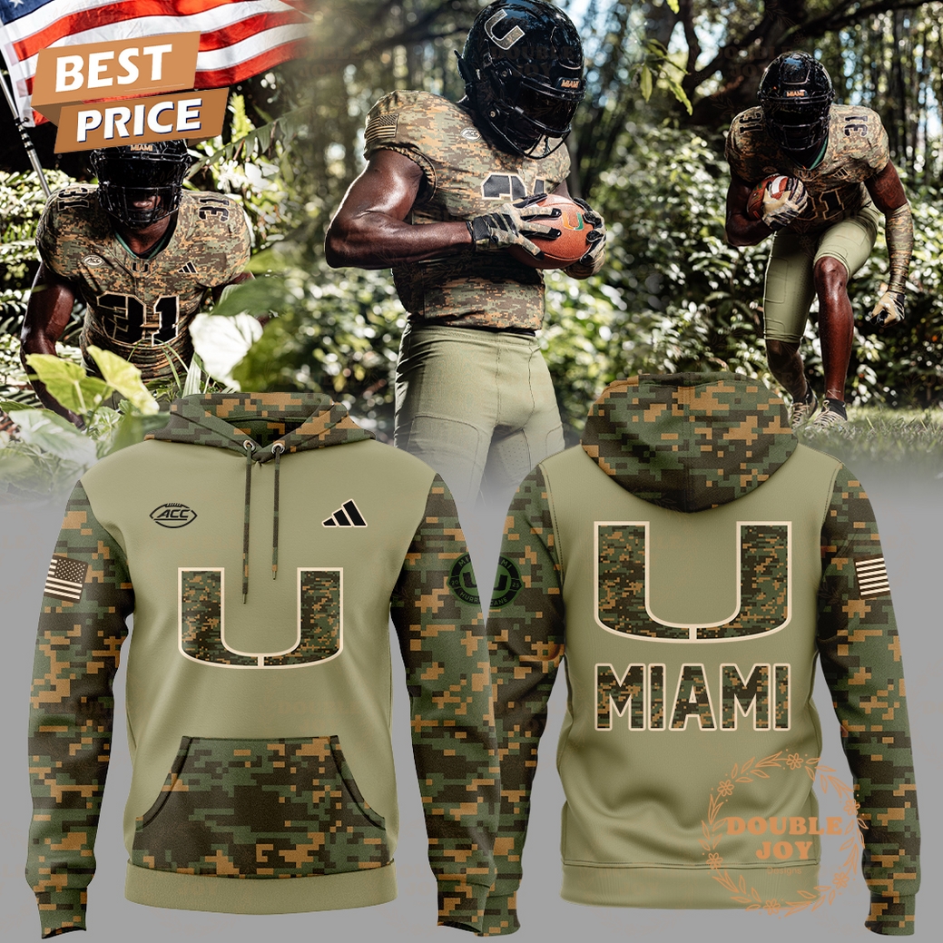 Miami Hurricanes 2025 Salute To Service Hoodie Miami Hurricanes 2025 Salute To Service Hoodie