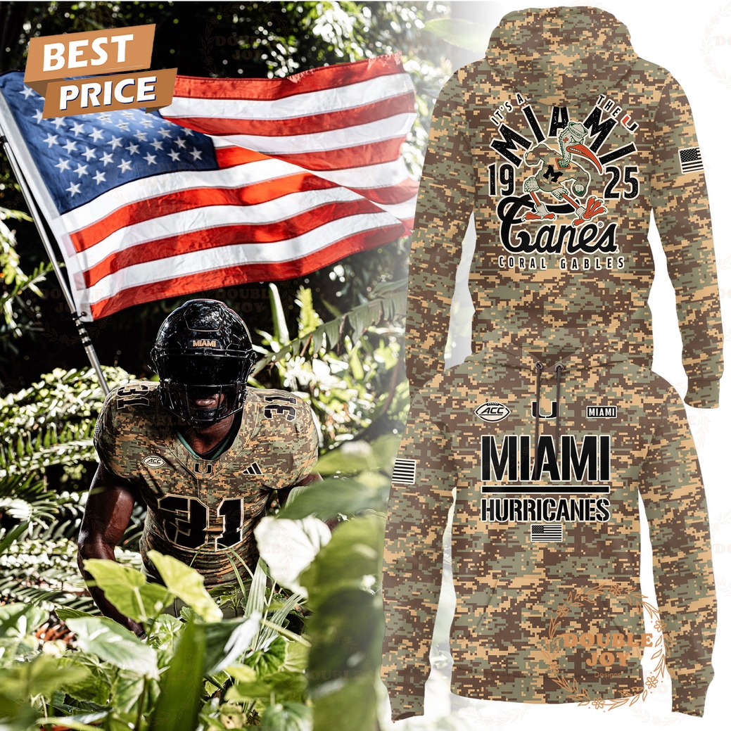 Miami Hurricanes Salute To Service 2025 Hoodie Miami Hurricanes Salute To Service 2025 Hoodie