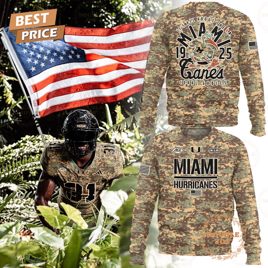 Miami Hurricanes Salute To Service 2025 Hoodie Miami Hurricanes Salute To Service 2025 Hoodie