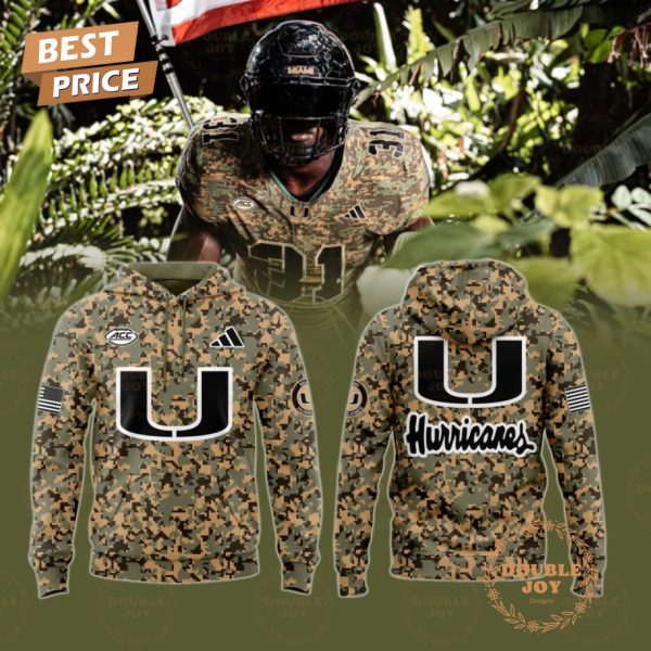 Miami Hurricanes Salute To Service ACC 2025 Hoodie Miami Hurricanes Salute To Service ACC 2025 Hoodie