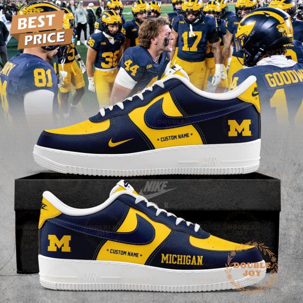 Michigan Wolverines Custom Name Limited 2025 Air Force 1 Sneakers