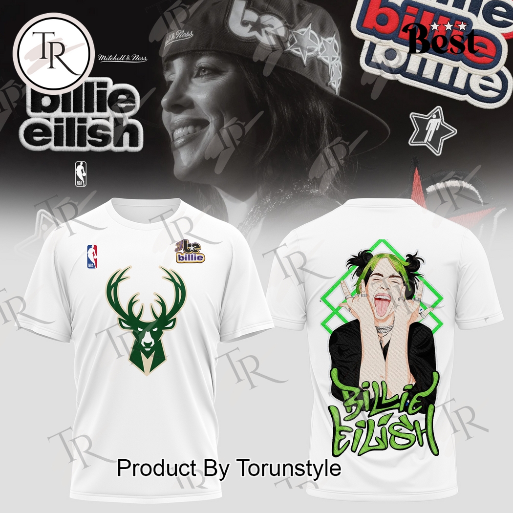 Milwaukee Bucks x Billie Eilish NBA 2025 T-Shirt, Hoodie Milwaukee Bucks x Billie Eilish NBA 2025 T-Shirt, Hoodie