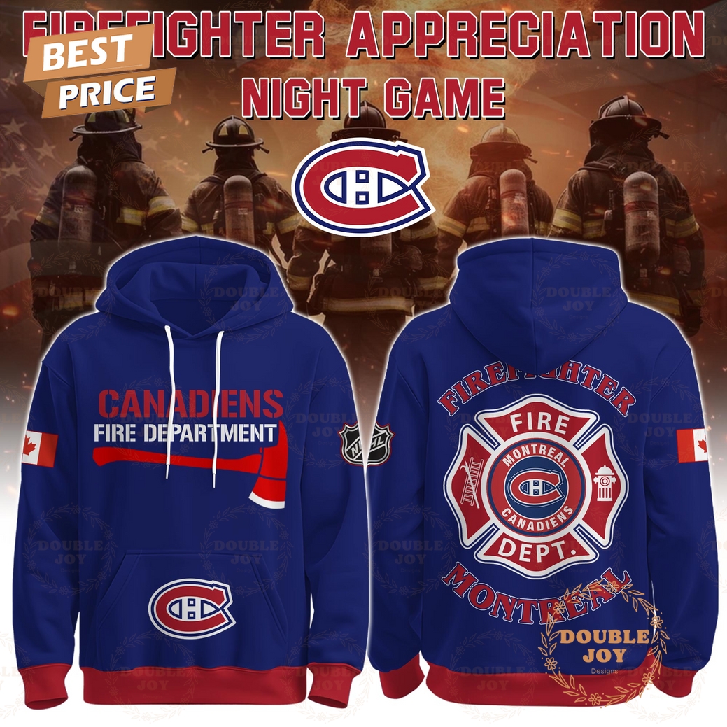 Montreal Canadiens x Firefighter Appreciation Night Game 2025 Hoodie Montreal Canadiens x Firefighter Appreciation Night Game 2025 Hoodie