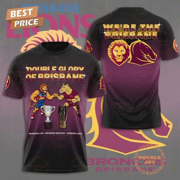 Brisbane Lions x Brisbane Broncos DOUBLE GLORY OF BRISBANE 2025 Hoodie