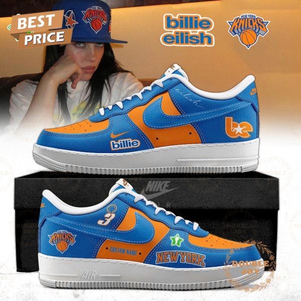 New York Knicks x Billie Eilish 2025 Custom Name Air Force 1 Sneakers New York Knicks x Billie Eilish 2025 Custom Name Air Force 1 Sneakers
