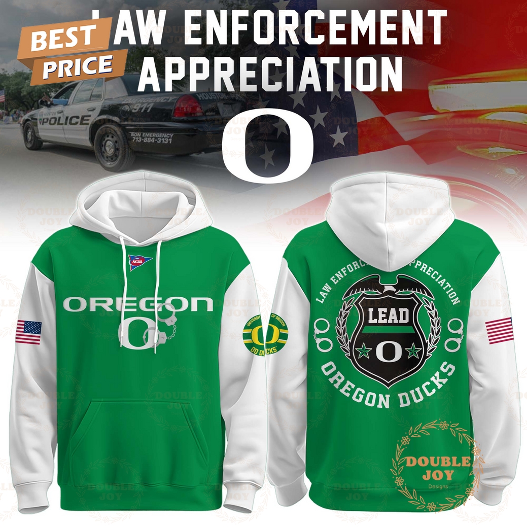 Oregon Ducks NCAA x Law Enforcement Appreciation 2025 Hoodie Oregon Ducks NCAA x Law Enforcement Appreciation 2025 Hoodie