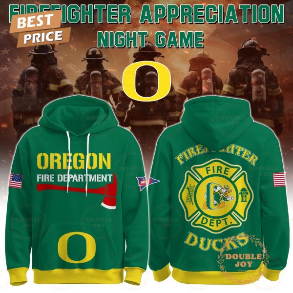 Oregon Ducks x Firefighter Appreciation Night Game 2025 Hoodie