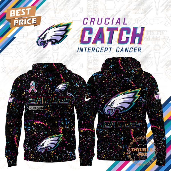 Philadelphia Eagles x Crucial Catch Intercept Cancer 2025 Hoodie