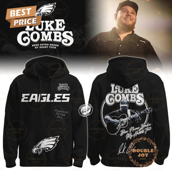 Philadelphia Eagles x Luke Combs Beer Never Broke My Heart Tour 2025 Hoodie