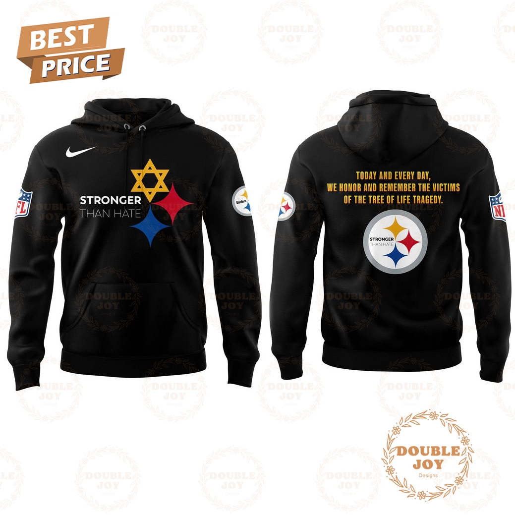 Pittsburgh Steelers x STRONGER THAN HATE 2025 Hoodie Pittsburgh Steelers x STRONGER THAN HATE 2025 Hoodie