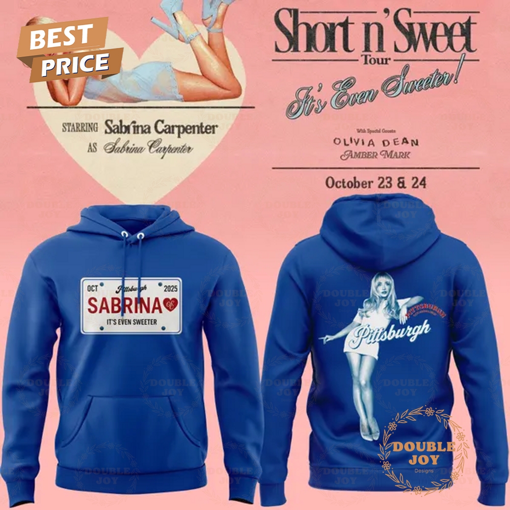 Sabrina Carpenter x Pittsburgh Penguins Tour Short n' Sweet IT'S EVEN SWEETER Hoodie Sabrina Carpenter x Pittsburgh Penguins Tour Short n' Sweet IT'S EVEN SWEETER Hoodie