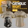 San Diego Padres Catholic Night 2025 Baseball Jersey – Black