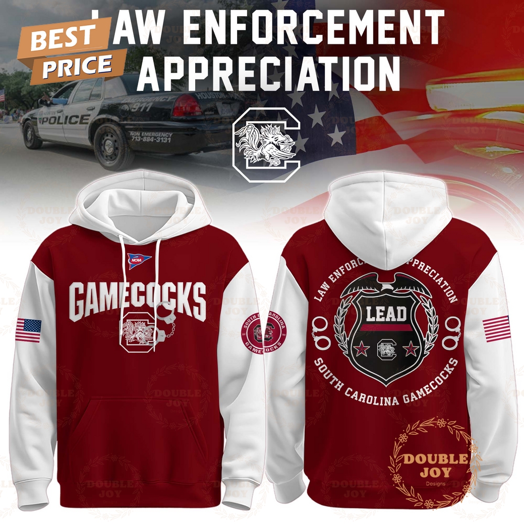 South Carolina Gamecocks NCAA x Law Enforcement Appreciation 2025 Hoodie South Carolina Gamecocks NCAA x Law Enforcement Appreciation 2025 Hoodie
