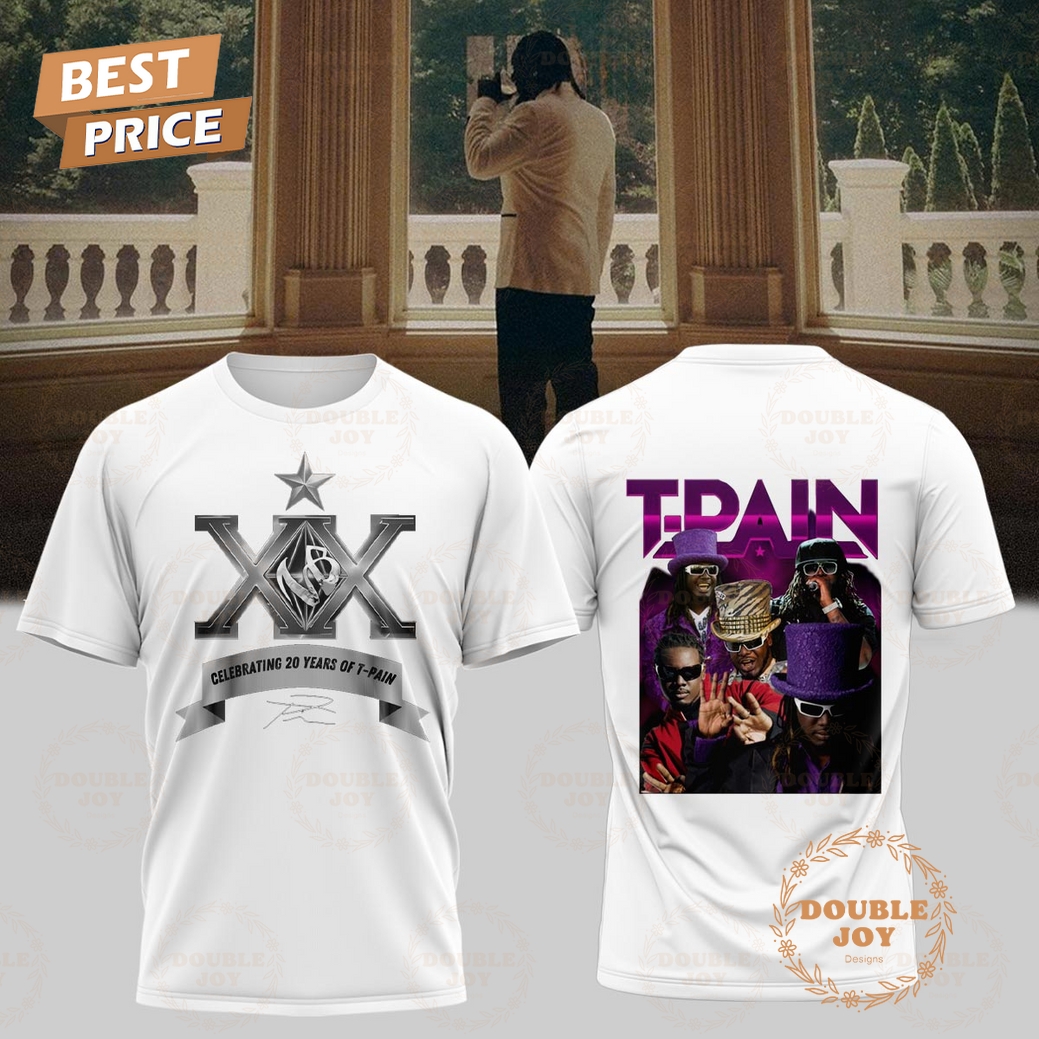 T-Pain Tour 2025 XX CELEBRATING 20 YEARS T-Shirt, Hoodie T-Pain Tour 2025 XX CELEBRATING 20 YEARS T-Shirt, Hoodie