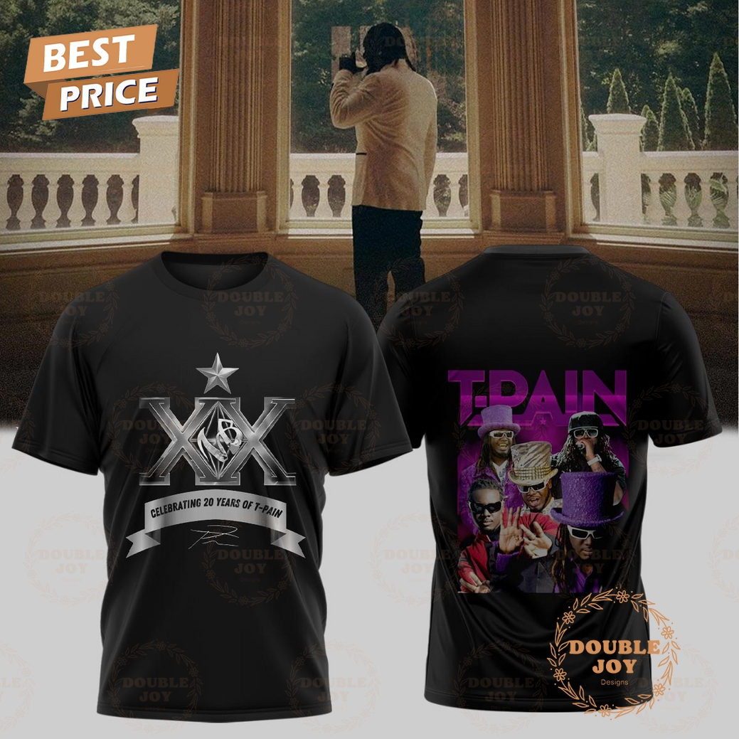 T-Pain Tour XX CELEBRATING 20 YEARS 2025 T-Shirt, Hoodie T-Pain Tour XX CELEBRATING 20 YEARS 2025 T-Shirt, Hoodie