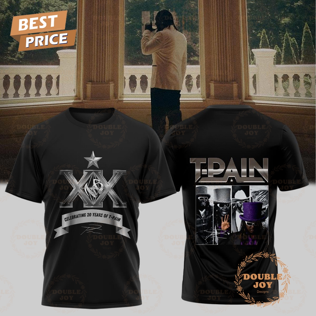 T-Pain Tour XX CELEBRATING 20 YEARS 2025 Ver2 T-Shirt, Hoodie T-Pain Tour XX CELEBRATING 20 YEARS 2025 Ver2 T-Shirt, Hoodie