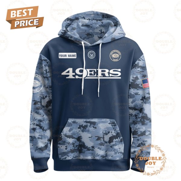 San Francisco 49ers x America’s Navy 250th Anniversary 1975-2025 Custom Name Hoodie