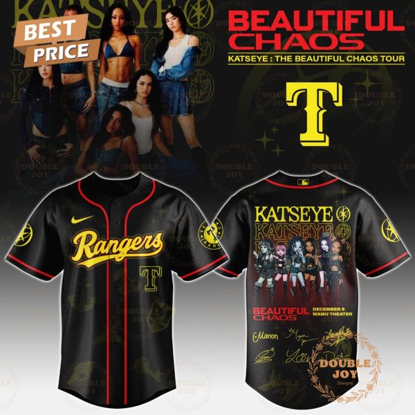 Texas Rangers x Katseye “The Beautiful Chaos Tour” 2025 Baseball Jersey